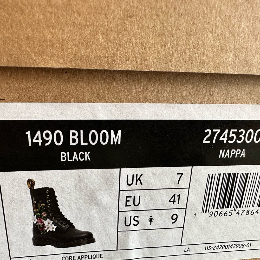 DR. MARTENS 1490 FLORAL BLOOM LEATHER MID-CALF BOOTS - Picture 13 of 13